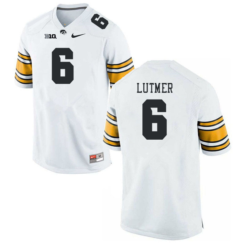 Men #6 Zach Lutmer Iowa Hawkeyes College Football Jerseys Stitched Sale-White